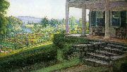 Walter I Cox The Front Porch Norge oil painting reproduction